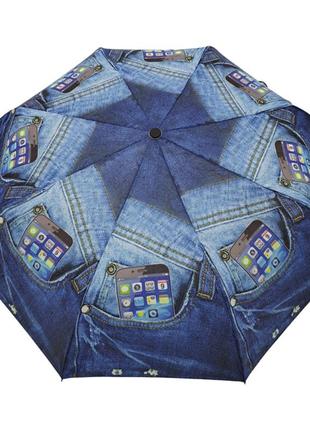 Зонтик полуавтомат "джинс" от фирмы "feeling rain"