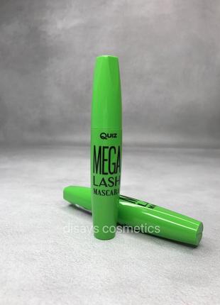 Quiz cosmetics mega lash mascara туш для вій чорна1 фото