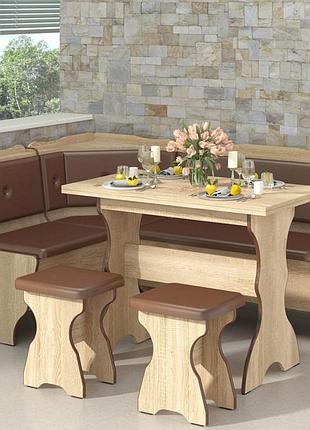 Кухонний куток президент з розкладним столом та двома табуретами