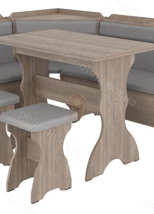 Кухонный уголок кардинал с раскладным столом и 2 табурета