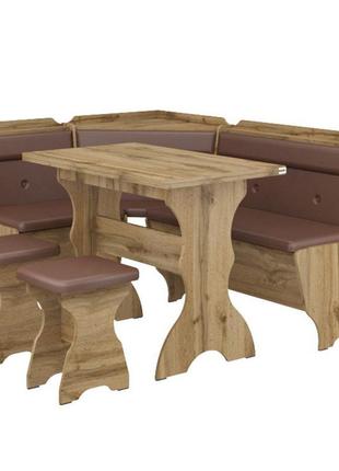 Кухонный уголок кардинал с раскладным столом и 2 табурета