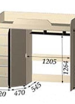 Кровать чердак аякс для детей и подростков