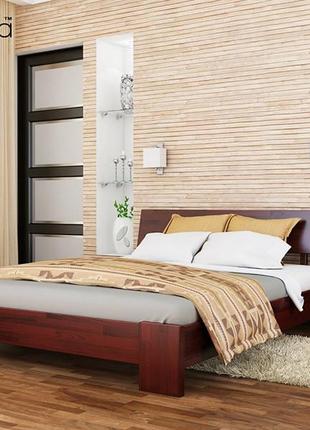 Деревянная кровать титан из бука. двуспальная или полуторная кровать из дерева7 фото
