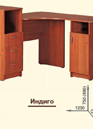 Кутовий письмовий стіл індиго для дому, кабінету та офісу. стіл для школяра2 фото