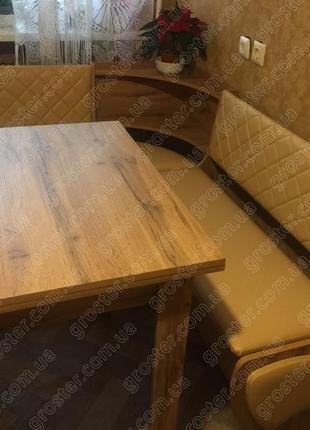 Кухонний куточок мілорд із розкладним столом і табуретами9 фото