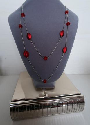 Червоне намисто буси довге