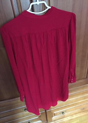 Шикарна сорочка блуза h&m 40 євророзмір марсал віскоза5 фото