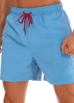 Мужские плавательные шорты escatch (шорты для плаванья/плавки), цвет небесно-голубой1 фото