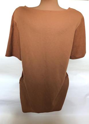 Стильное замшевое платье коричневого цвета2 фото
