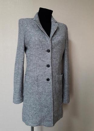 Стильный,элегантный,теплый меланжевый кардиган-пальто,вареная шерсть3 фото