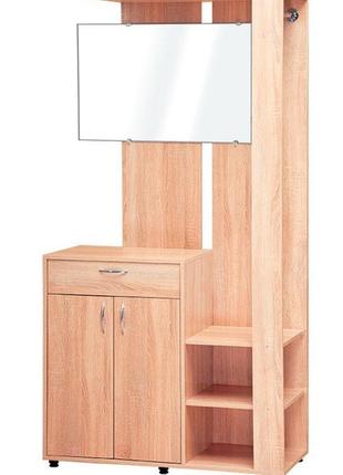 Прихожая риф с зеркалом. вешалка в прихожую, тумба под обувь