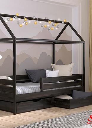 Детская деревянная кровать домик амми из бука