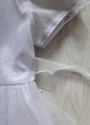 Платье нарядное пышное белое 110-116 см4 фото