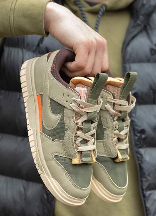 Кроссовки nike air dunk jumbo medium olive