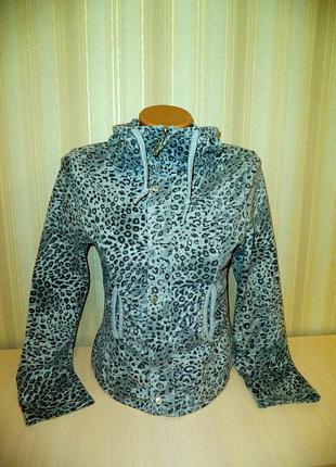 Свитшот олимпийка леопардовая двунить.