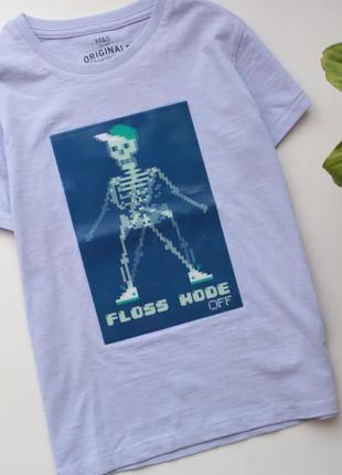 Стильна футболка з голограмним малюнком m&s на 3-4 роки