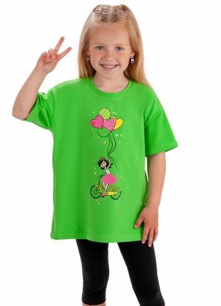 Комплект для девочек тресы + футболка oversize 💙