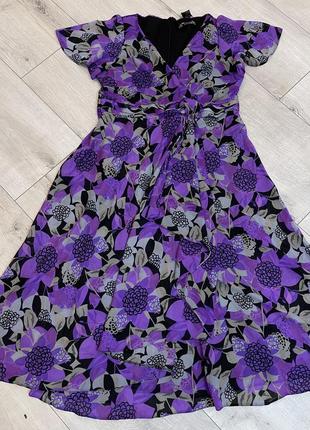 Шикарное платье шифон на подкладке