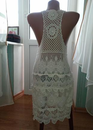 Туника-платье, кружево , 100% хлопок3 фото