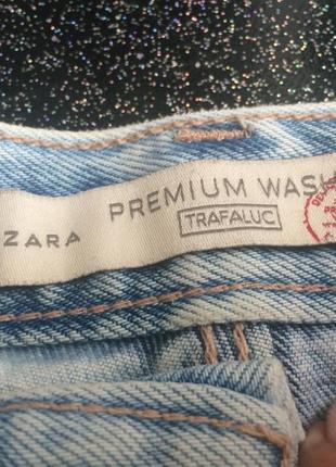 Джинсовые шорты с высокой талией zara original3 фото