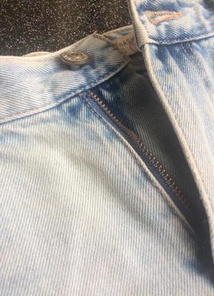 Джинсовые шорты с высокой талией zara original4 фото