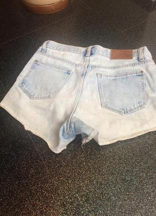 Джинсовые шорты с высокой талией zara original5 фото