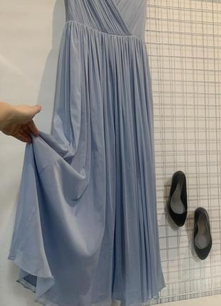 Нежное голубое брендовое платье debut выпускное, вечернее2 фото