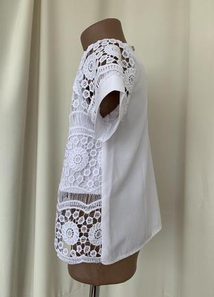 Блуза белая макраме школьная софт4 фото