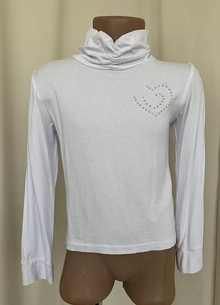 Гольф водолазка белая вискоза трикотаж