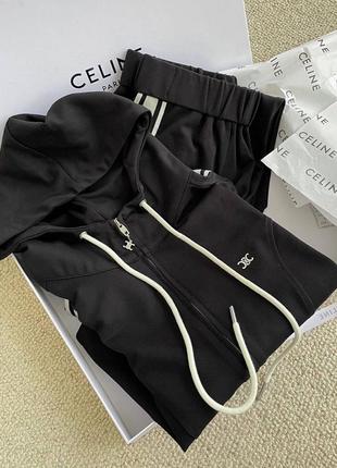 Костюм с лампасами в стиле celine