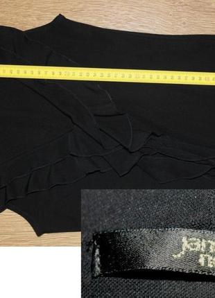 Блуза черная с рюшами jane norman 36 р.2 фото