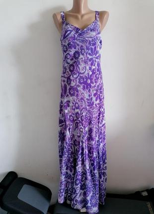 💜довга літня сукня на бретелях 💜платье в цветочный принт
