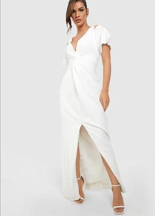 Шикарное свадебное платье в пайетках 50-52 размер