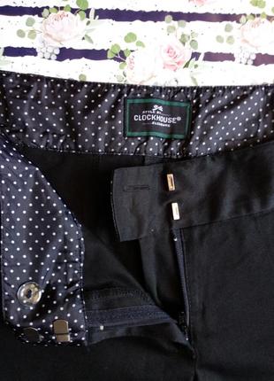 Черные брюки полу клёш clockhouse размер6 фото