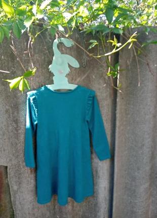 Платье бирюзовое теплое2 фото