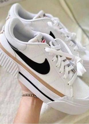 Женские кроссовки court legacy lift white