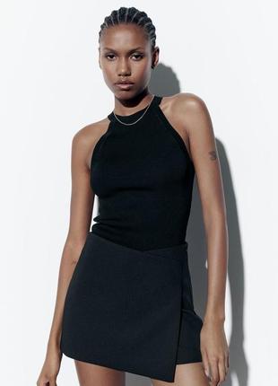 Zara юбка шорти, асиметрична спідниця1 фото