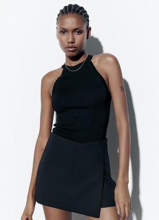 Zara юбка шорты, асимметричная юбка