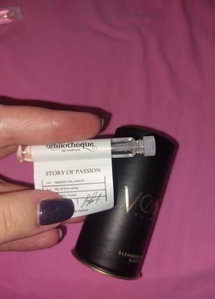 Story of passion от bibliotheque de parfum