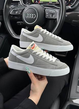Nike blazer low 77 vintage grey, женские кроссовки найк блазер серые, кроссовки женские серие демисезонные