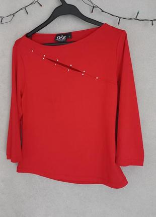 Блуза odds&evens червоного кольору розмір l