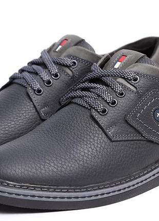 Спортивні шкіряні туфлі tommy hilfiger sheriff black-grey5 фото