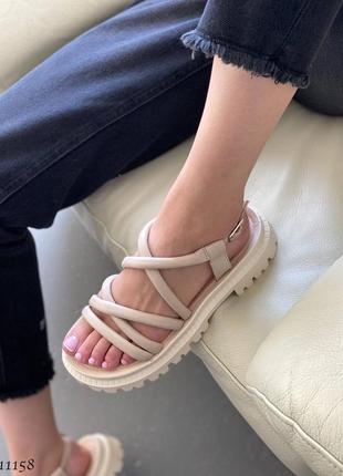 Кожаные босоножки сандалии из натуральной кожи лежаные ботинки сандалии натуральная кожа