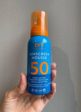 Солнцезащитный мусс evy technology sunscreen mousse spf 50, 100 мл