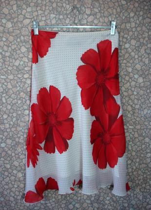 Шифоновая юбка в маки "s.oliver women" 44-48 р1 фото