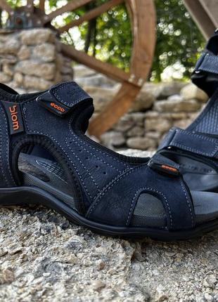 Спортивные кожаные сандалии ecco босоніжки biom denim