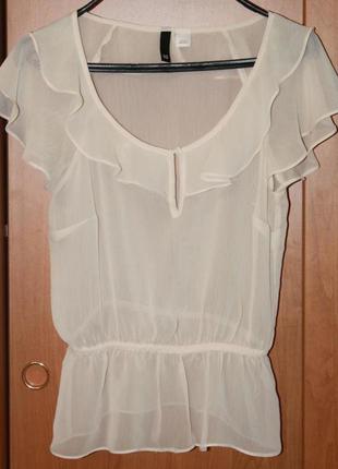 Блуза шифон h&m 36-38р. летняя распродажа!