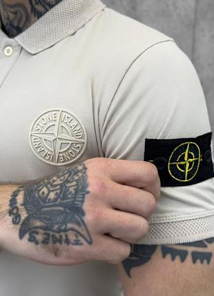 Футболка поло stone island beg2 фото