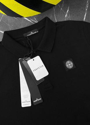 Футболка поло stone island black