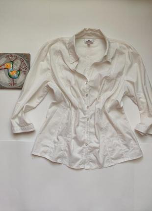 Біла гарна сорочка ,блуза на гудзиках kingfield